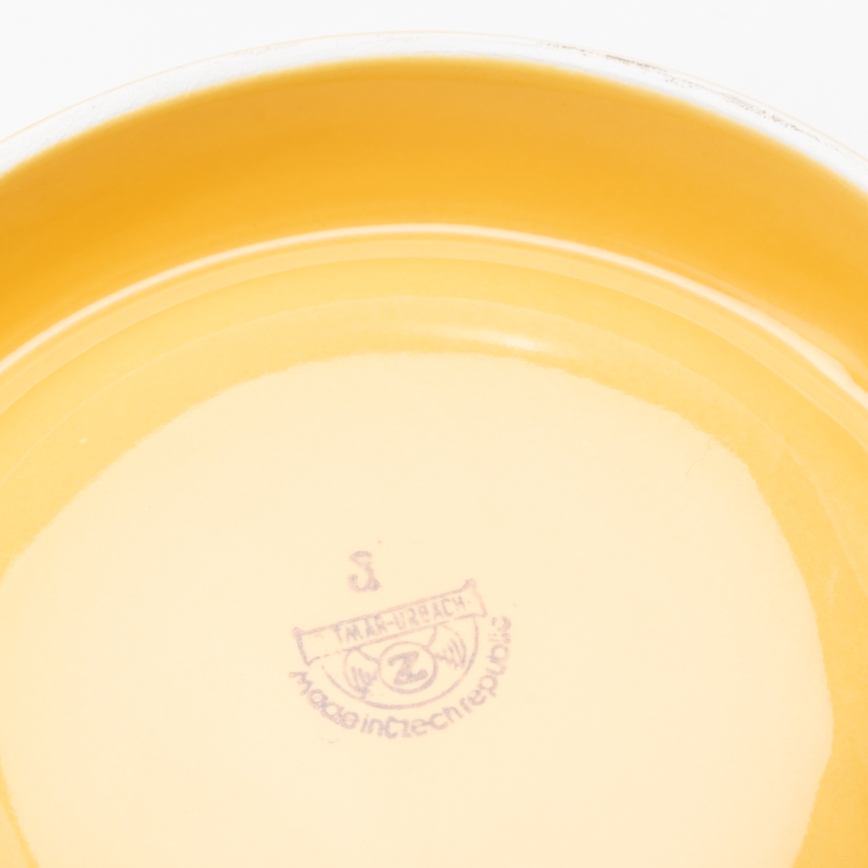 Cendrier en céramique 13 cm jaune