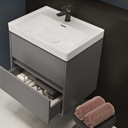 Cersanit K114-006 - Lavabo à encastrer CREA 44,5x60 cm céramique/blanc brillant