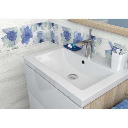 Cersanit K32-004-BOX - Wastafel voor op het blad/wandgemonteerd COMO 45x80 cm keramiek/glanzend wit