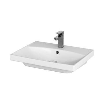 Cersanit K35-006 - Inbouwwastafel CITY 45x60 cm keramiek/glanzend wit