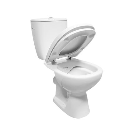 Cersanit K667-052 - Staand toilet met ARTECO-toiletzitting, keramiek/wit