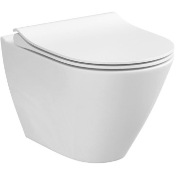 Cersanit K701-104 - Wandtoilet met toiletbril CITY OVAL keramiek/wit