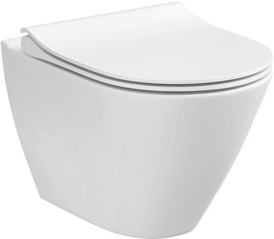 Cersanit K701-104 - Wandtoilet met toiletbril CITY OVAL keramiek/wit