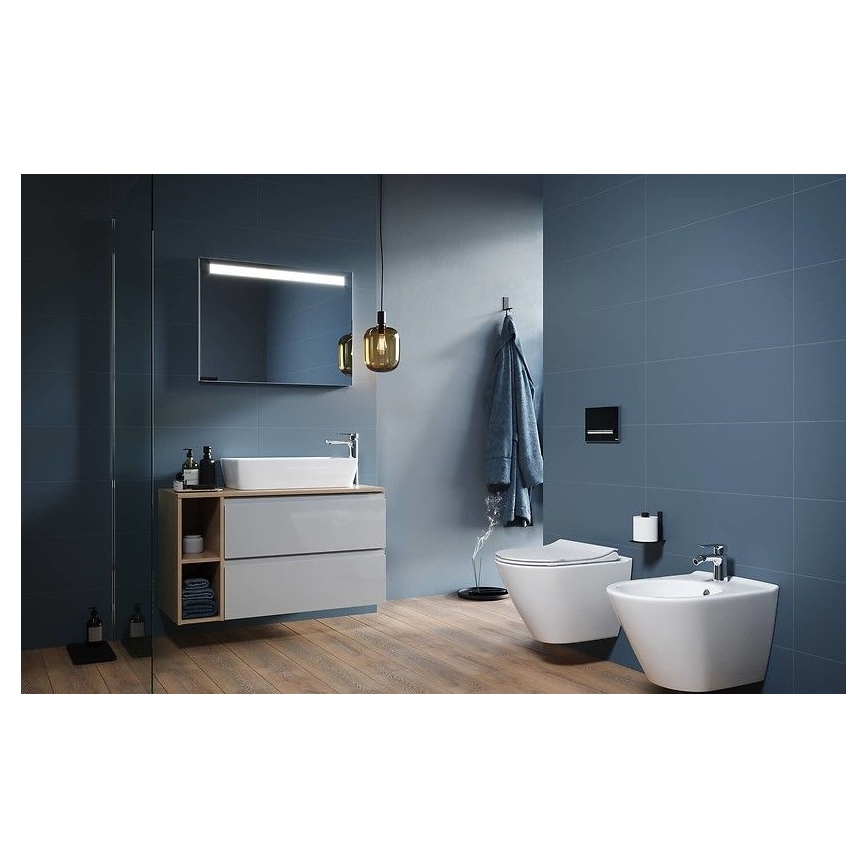 Cersanit K701-104 - Wandtoilet met toiletbril CITY OVAL keramiek/wit