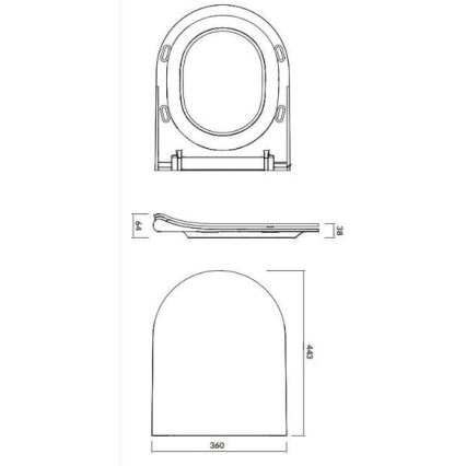 Cersanit K701-104 - Wandtoilet met toiletbril CITY OVAL keramiek/wit