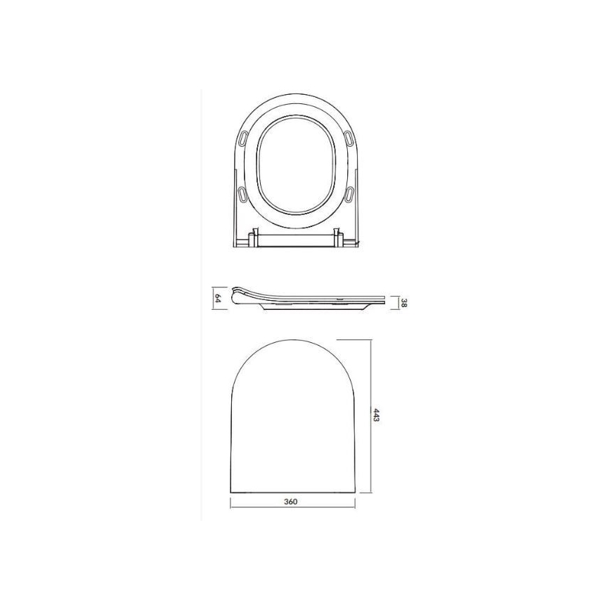 Cersanit K701-104 - Wandtoilet met toiletbril CITY OVAL keramiek/wit
