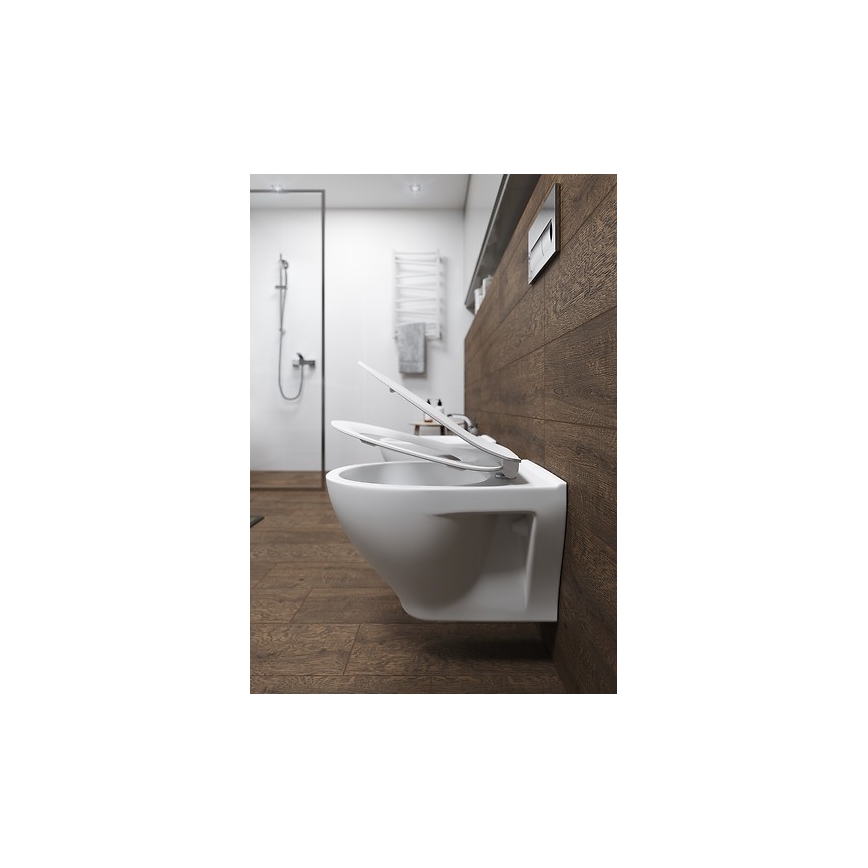 Cersanit K701-147 - Wandtoilet met toiletbril SAVIO keramiek/wit
