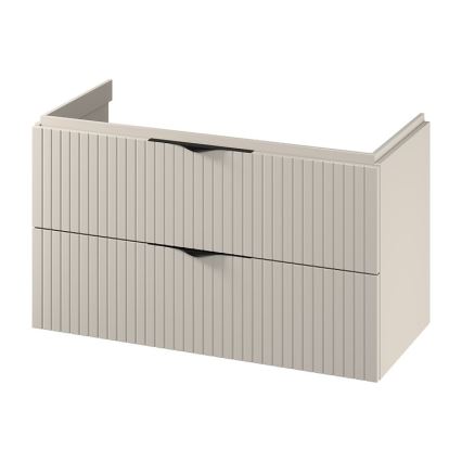 Cersanit S1015-013 - Meuble de salle de bains suspendu sous-vasque TIRSO 100x55x45 cm beige
