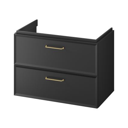 Cersanit S1017-003 - Meuble sous-vasque suspendu MILLE 80x55x45 cm noir