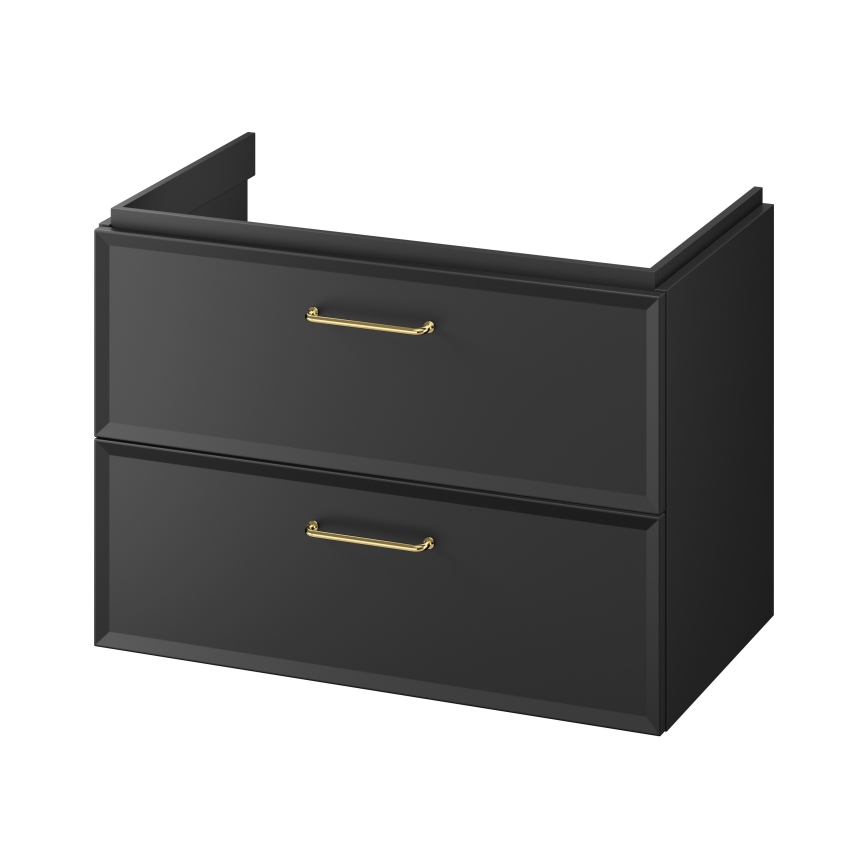 Cersanit S1017-003 - Meuble sous-vasque suspendu MILLE 80x55x45 cm noir