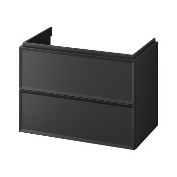 Cersanit S1017-003 - Wandhangend badkamermeubel MILLE voor onder de wastafel 80x55x45 cm zwart