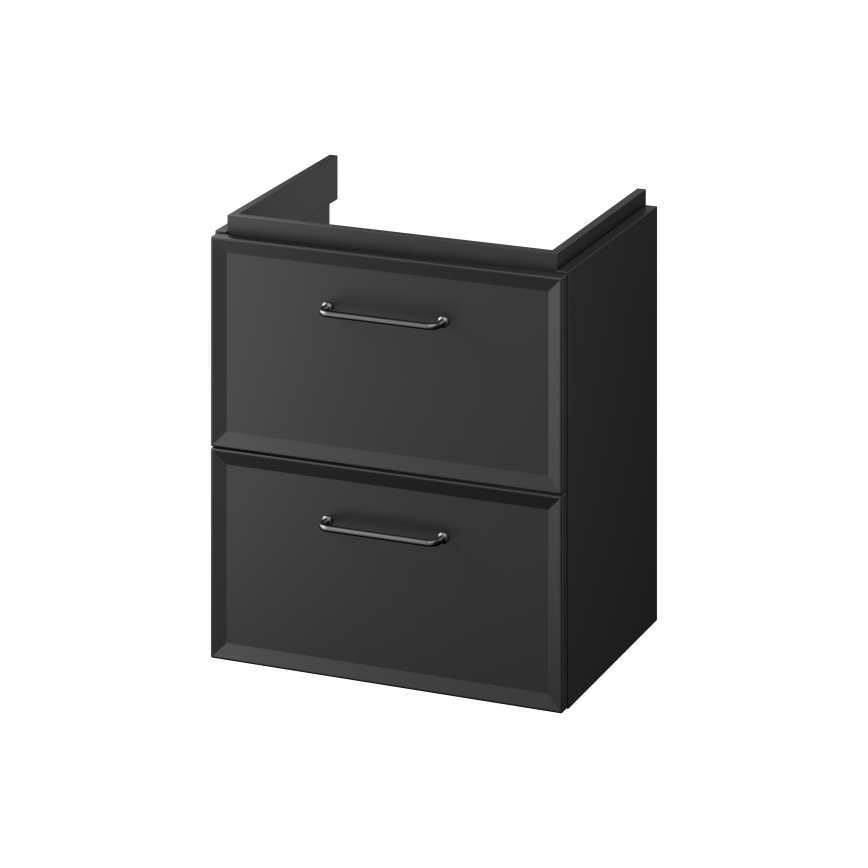 Cersanit S1021-006 - Hangend badkamermeubel onder de wastafel MILLE SLIM 50x35 cm zwart