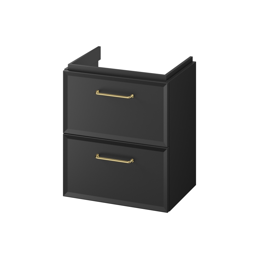 Cersanit S1021-006 - Hangend badkamermeubel onder de wastafel MILLE SLIM 50x35 cm zwart