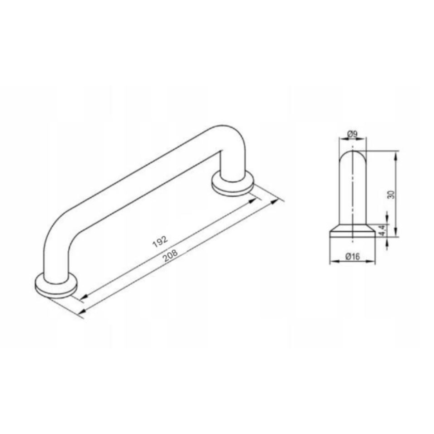 Cersanit S1021-017 - Meubelgreep MILLE 20x3 cm goudkleurig