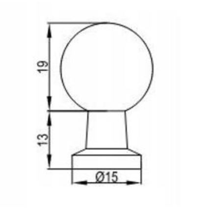 Cersanit S1021-019 - Poignée de meuble MILLE dorée