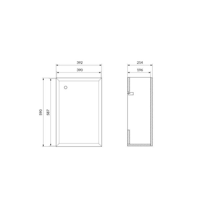 Cersanit S1022-003 - Hangende wastafelonderkast MILLE 40x22 cm zwart
