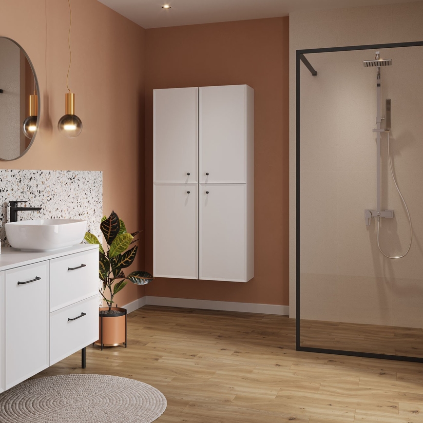 Cersanit S1022-004 - Meuble de salle de bains suspendu MILLE 40x45 cm blanc mat