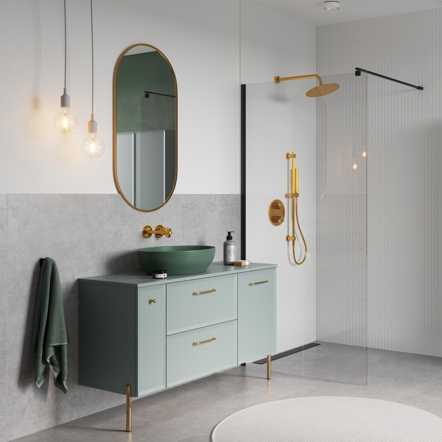 Cersanit S1022-008 - Hangende badkamerkast MILLE 20x45 cm mintgroen