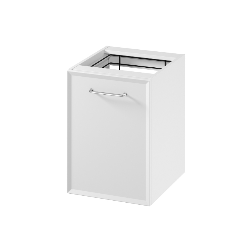Cersanit S1022-011 - Meuble de salle de bains suspendu MILLE avec panier à linge intégré, 40 x 55 x 45 cm, blanc