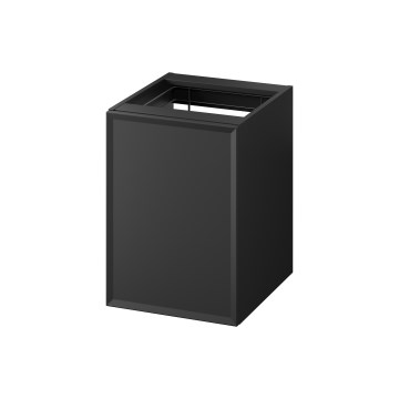 Cersanit S1022-012 - Wandgemonteerde badkamerkast met ingebouwde wasmand MILLE 40x55x45 cm zwart