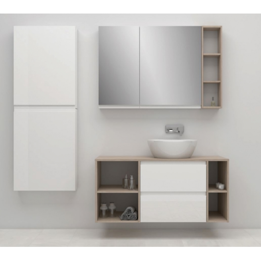 Cersanit S590-030 - Armoire de salle de bain avec miroir MODUO 80x40 cm