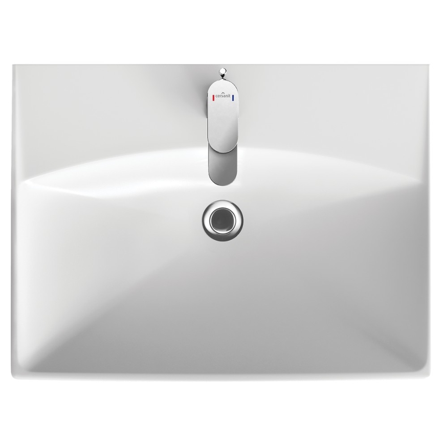Cersanit S801-142-DSM - Meuble de salle de bains suspendu avec lavabo LARA CITY 60 x 45 cm blanc
