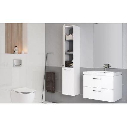 Cersanit S801-147-DSM - Meuble de salle de bains suspendu avec lavabo LARA 60 x 45 cm blanc