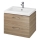 Cersanit S801-148-DSM - Meuble de salle de bains suspendu avec lavabo LARA 60 x 45 cm, finition noyer