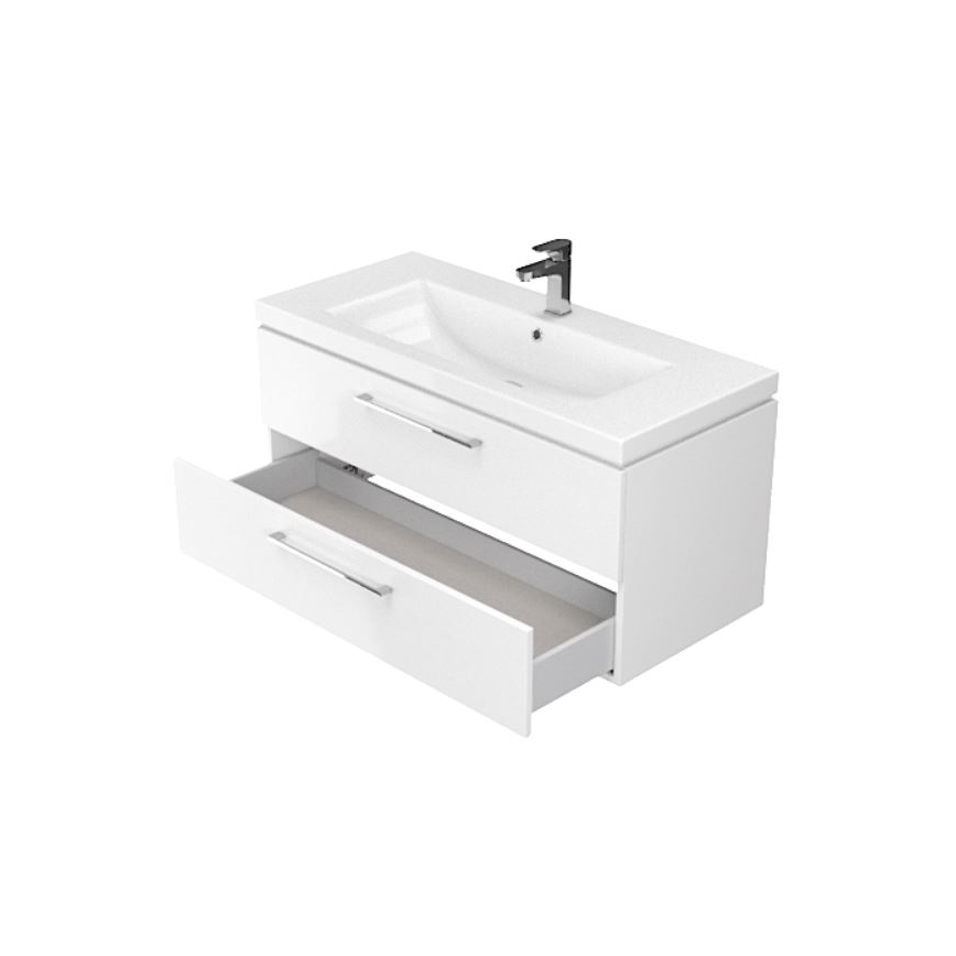 Cersanit S801-149-DSM - Hangende badkamerkast met een kom ELODY 46x80 cm wit