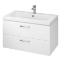 Cersanit S801-149-DSM - Meuble de salle de bains suspendu avec lavabo LARA 80x46x45 cm blanc