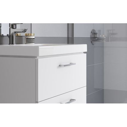 Cersanit S801-149-DSM - Hangend badkamermeubel met wastafel LARA 80x46x45 cm wit