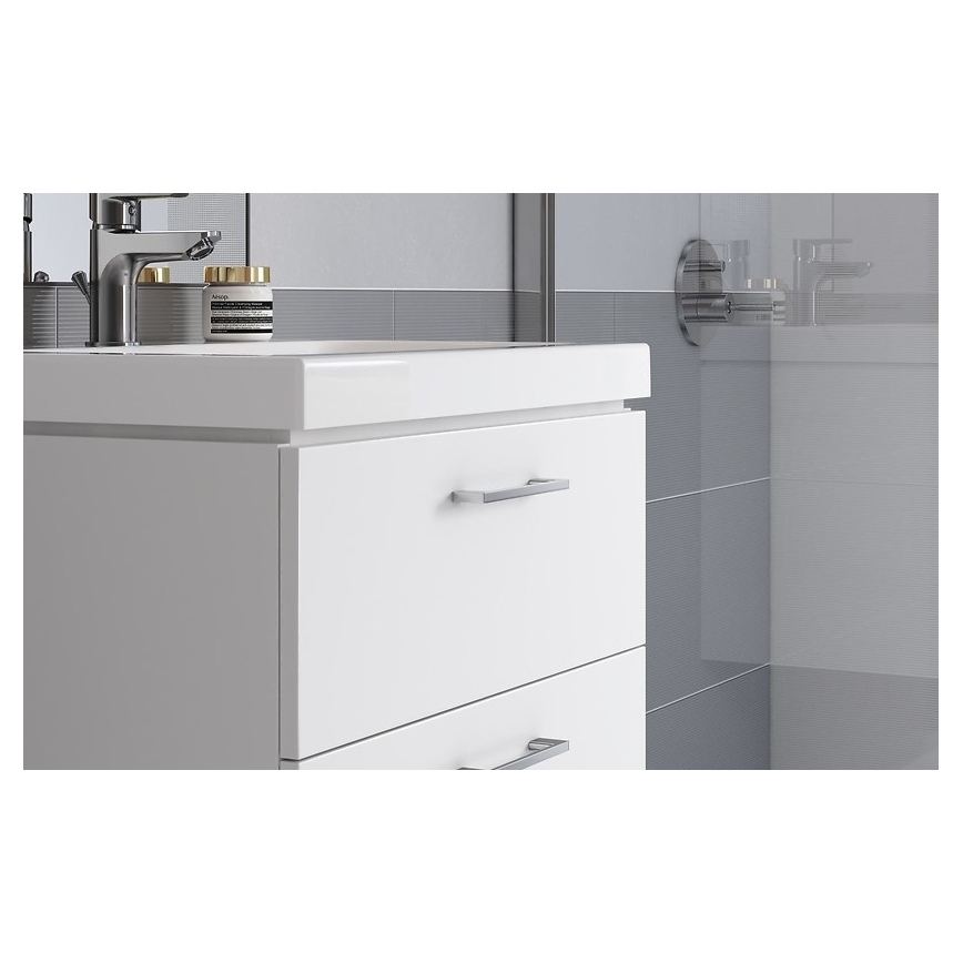 Cersanit S801-149-DSM - Hangend badkamermeubel met wastafel LARA 80x46x45 cm wit