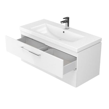 Cersanit S801-149-DSM - Hangend badkamermeubel met wastafel LARA 80x46x45 cm wit