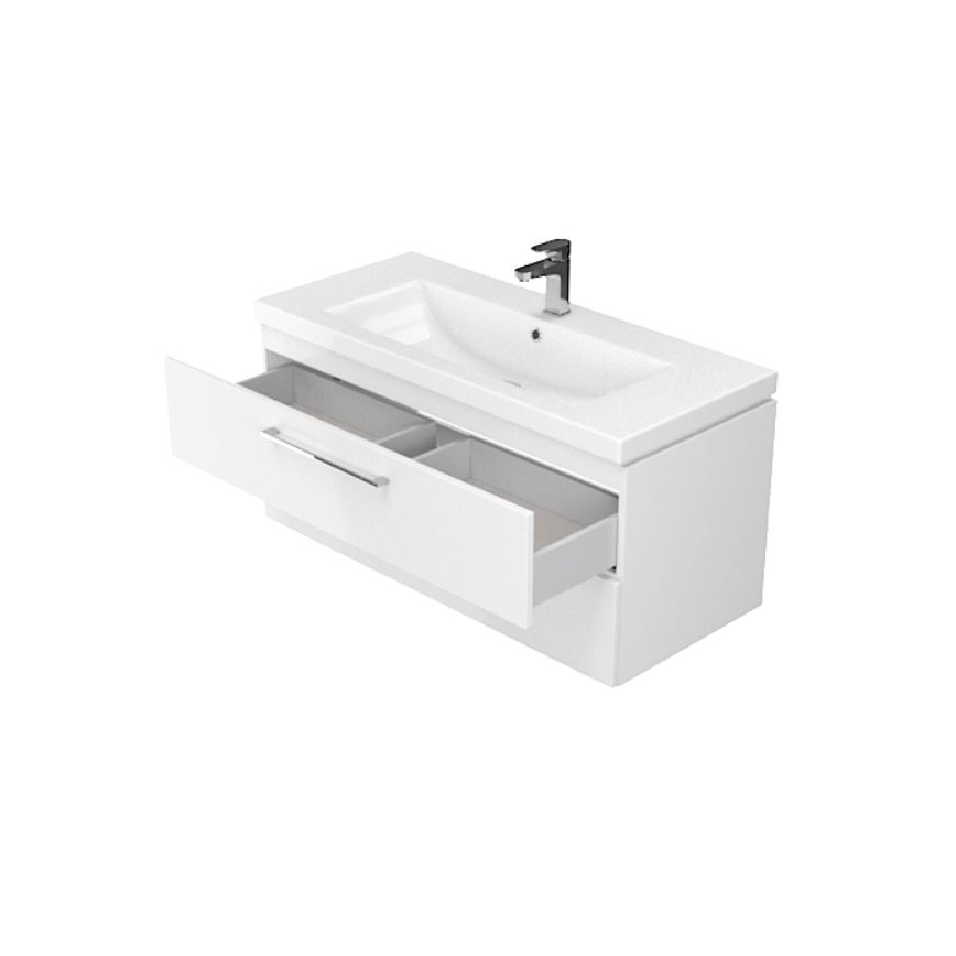 Cersanit S801-149-DSM - Hangend badkamermeubel met wastafel LARA 80x46x45 cm wit