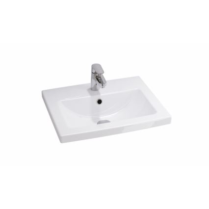 Cersanit S801-153-DSM - Meuble de salle de bains suspendu avec lavabo LARA COMO 50 x 40 cm, noyer