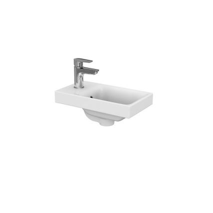 Cersanit S801-218-DSM - Meuble de salle de bains suspendu avec lavabo MODUO SLIM 40 cm, blanc laqué brillant