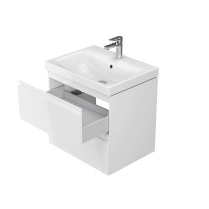 Cersanit S801-223-DSM - Hangende badkamerkast met wastafel MODUO 60x57x45 cm hoogglans wit