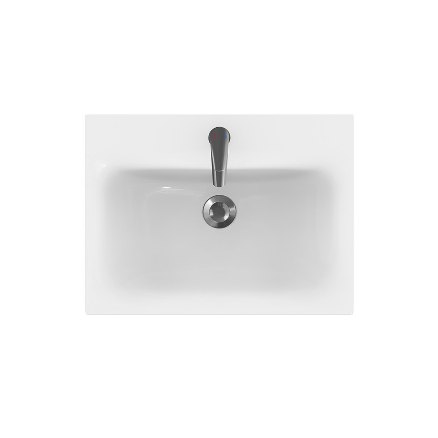 Cersanit S801-223-DSM - Hangende badkamerkast met een kom MEDDIE 62x60 cm glanzend wit