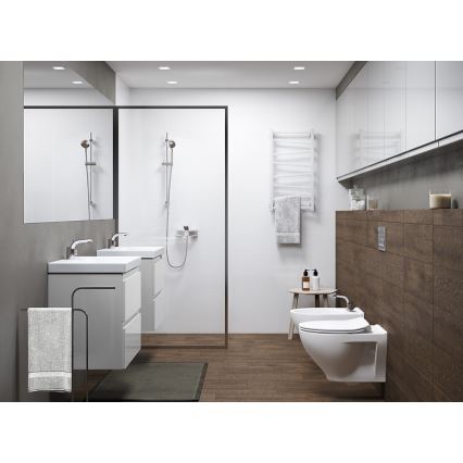 Cersanit S801-223-DSM - Meuble de salle de bains suspendu avec vasque MODUO 60x57x45 cm blanc brillant