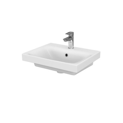 Cersanit S801-230-DSM - Meuble de salle de bains suspendu avec lavabo MODUO 50x40 cm, blanc