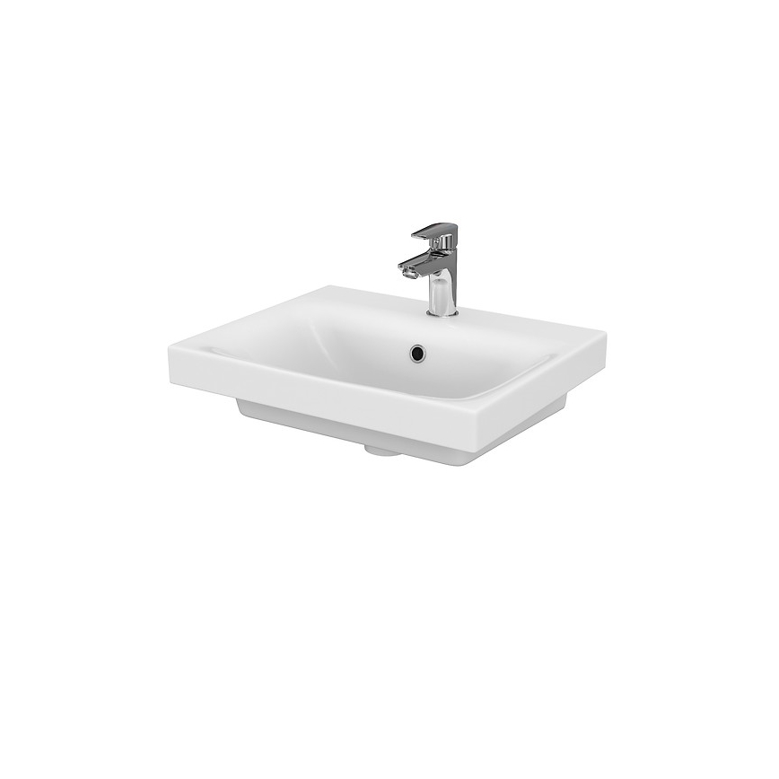Cersanit S801-230-DSM - Meuble de salle de bains suspendu avec lavabo MODUO 50x40 cm, blanc