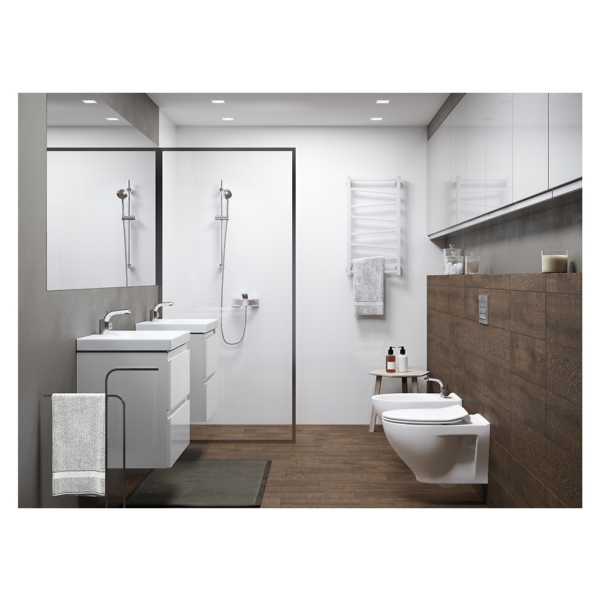 Cersanit S801-230-DSM - Meuble de salle de bains suspendu MODUO 50 x 62 x 40 cm avec vasque, blanc