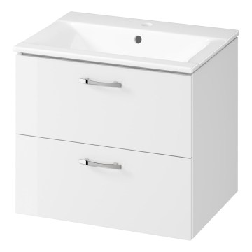 Cersanit S801-309-DSM - Meuble de salle de bains suspendu avec lavabo NIKO 60x50x45 cm blanc