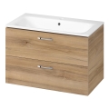 Cersanit S801-539 - Meuble-lavabo suspendu NIKO 80x45 cm, finition noyer