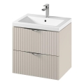 Cersanit S801-541 - Meuble de salle de bains suspendu avec lavabo TIRSO 60x60x45 cm beige