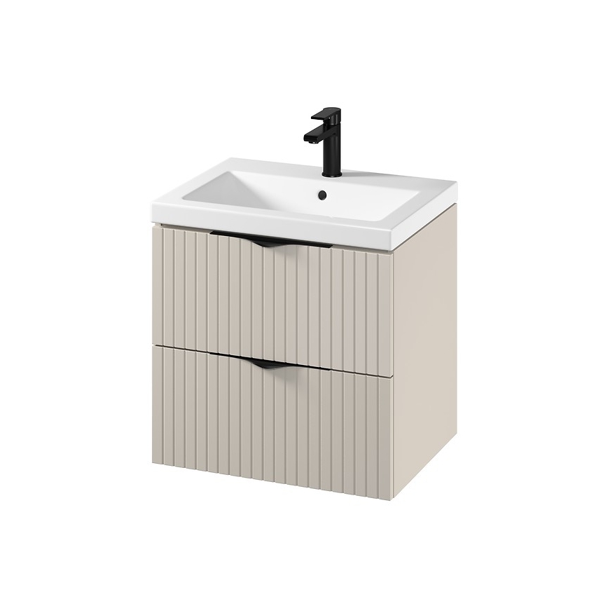 Cersanit S801-541 - Hangend badkamermeubel met wastafel TIRSO 60x60x45 cm beige