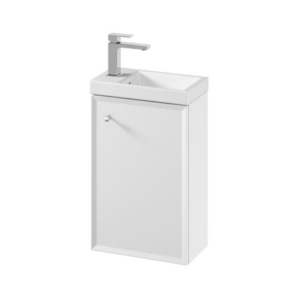 Cersanit S801-568 - Meuble de salle de bains mural avec lavabo MILLE 40x22 cm, blanc