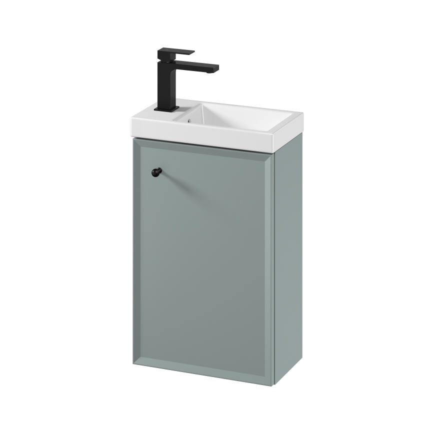 Cersanit S801-570 - Meuble suspendu de salle de bains MILLE avec lavabo 40x62x22 cm vert menthe