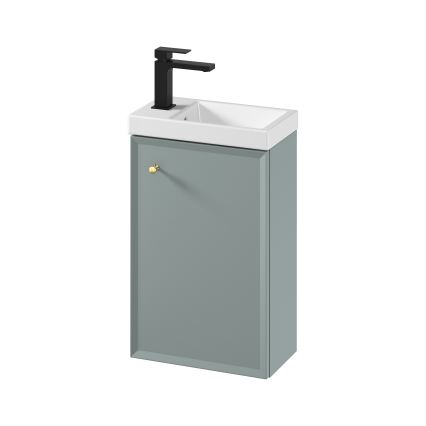 Cersanit S801-570 - Meuble suspendu de salle de bains MILLE avec lavabo 40x62x22 cm vert menthe