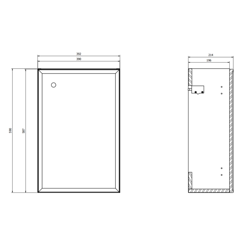 Cersanit S801-570 - Meuble suspendu de salle de bains MILLE avec lavabo 40x62x22 cm vert menthe